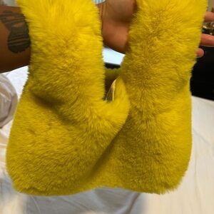 Yellow Faux Fur Women's Vest - Plush Cozy Layer
